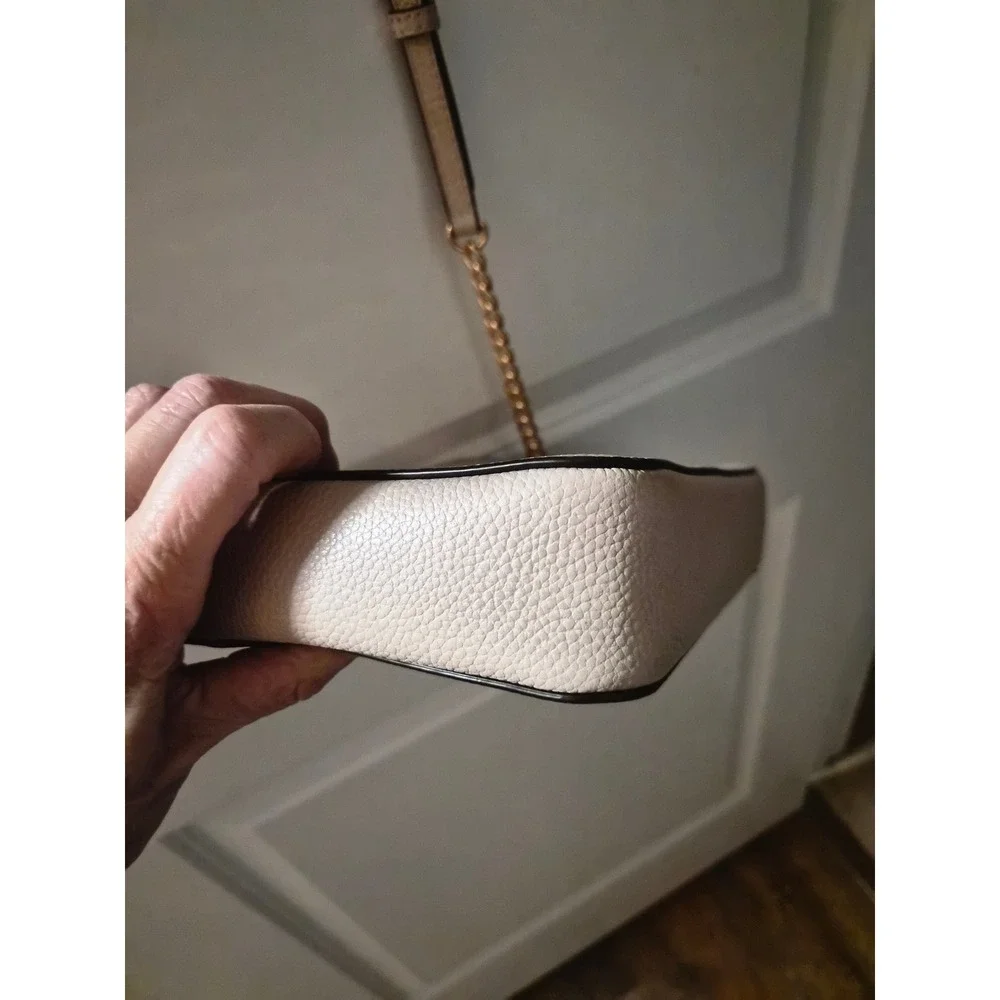 Michael Kors Jet Set EW Floral Applique Crossbody Bag Pink Beige Rose Gold - Picture 9 of 12